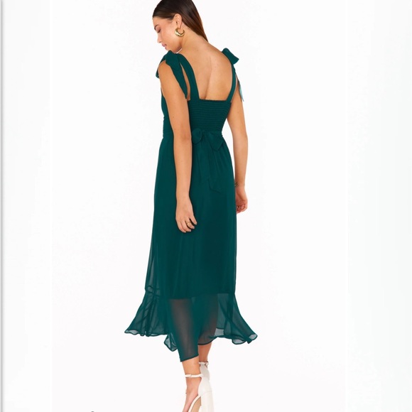 Show Me Your Mumu Claire Midi Dress Emerald XXS New NWT - Picture 2 of 5